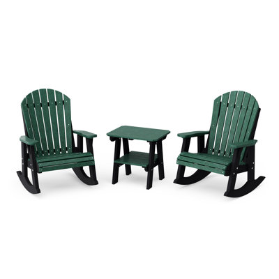 Ensemble de chaises berçantes 3 pièces avec table d'appoint Heritage Adirondack Heritage