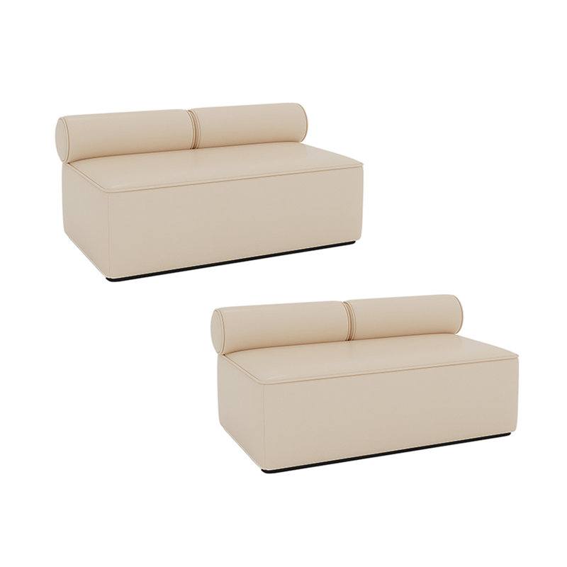 Causeuse Minwoo, Similicuir beige