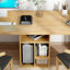 Bureau rectangulaire en bois massif Burlywood-659676348