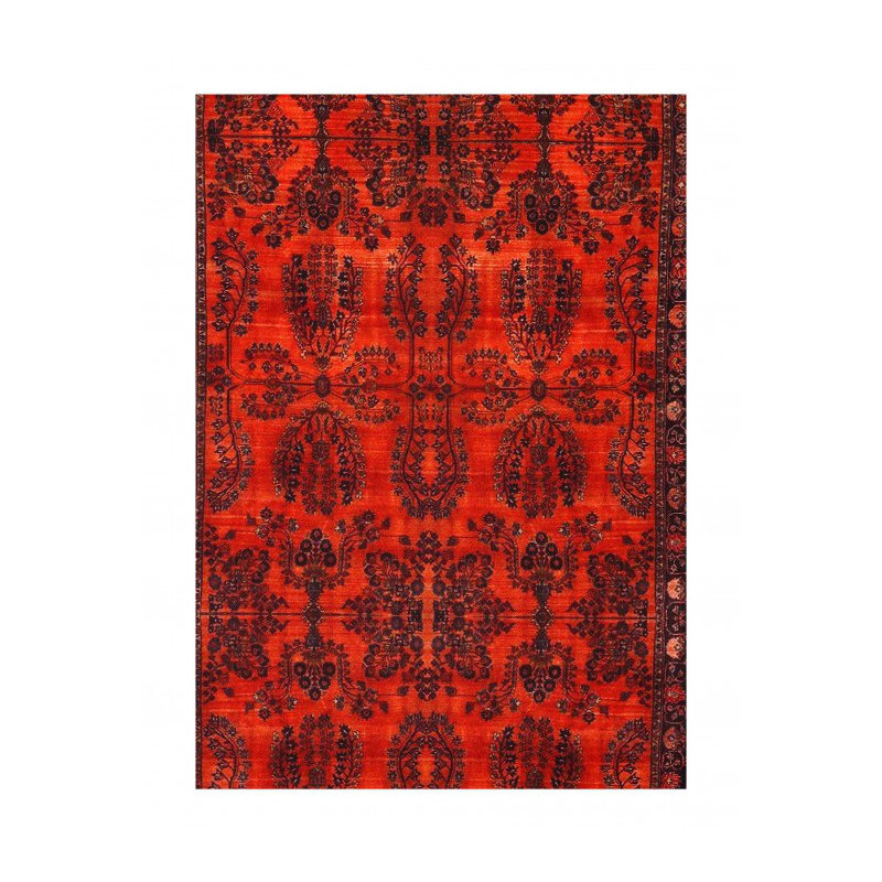 Vintage Sarouk design Velvet table cloth 1'7'' X 4'5''