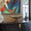 Bol décoratif contemporain ovale en aluminium en bronze / lustre doré