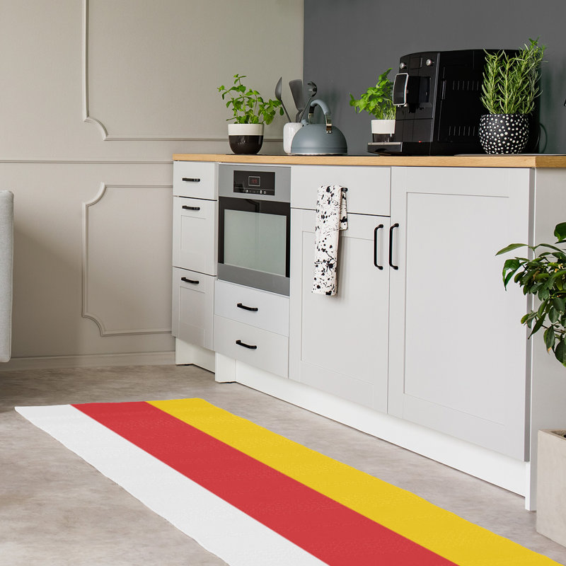 Tapis de zone rouge/jaune, Tapis de couloir 2 pi 6 po x 8 pi