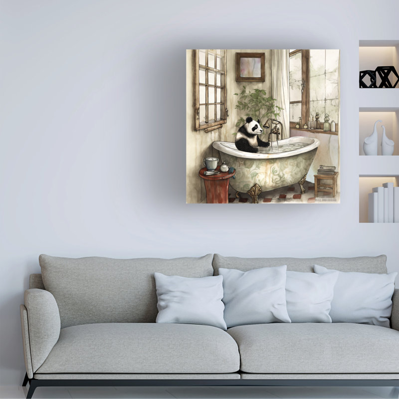 Art sur toile Sasha Bathtime 10, H 14 po x l 14 po