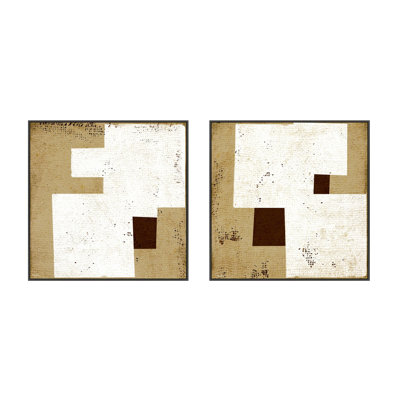 Squares 1 & 2, Set of 2 by Marco Marella for Studio M - Framed Wall Art