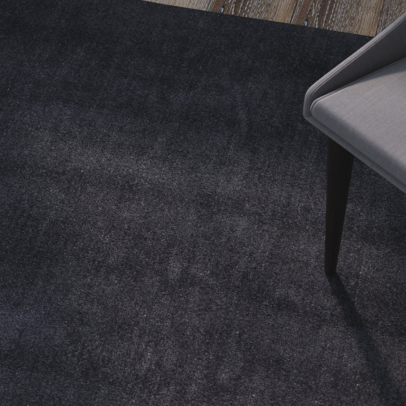 Frann Hand Tufted Wool Solid Color Rug, Rectangle 5' x 8'