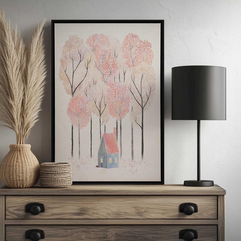 «Cabin In The Woods I» par David Fleck, reproduction d'art, H 16 po x l 12 po, Impression encadrée sans passe-partout, Noir