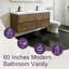 Meuble-lavabo mural moderne 60 po avec lavabo