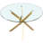 Izaih Round Glass Top Metal Base Dining Table-81910836