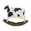 Sculpture de vache blanche en polystone