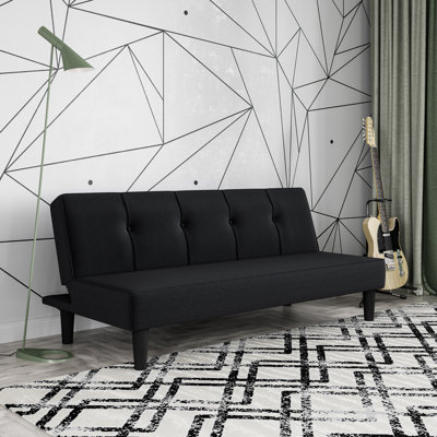 Serta Leonard 66.1" Tufted Convertible Futon Sofa