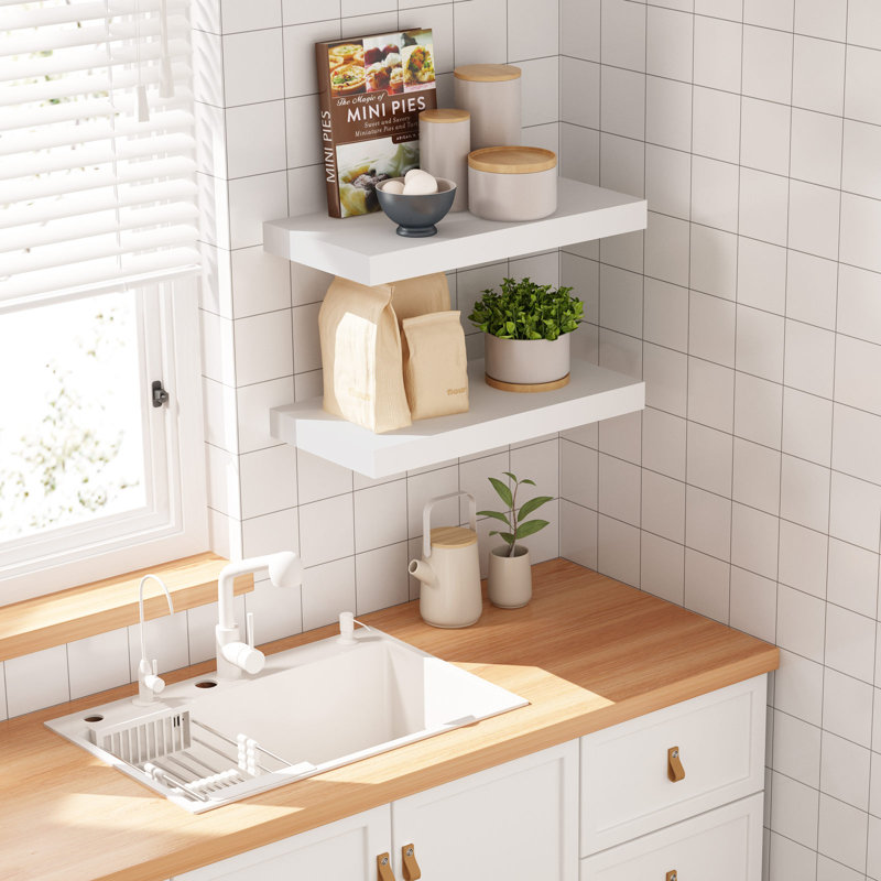 Tyechia Floating Shelf, 2" H x 23.6" W x 11.8" D