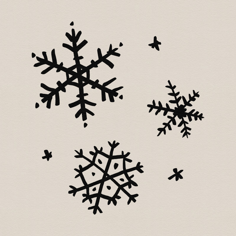 Snowflake Sketch II by Jacob Green - Wrapped Canvas Art Prints, 76cm H x 76cm W x 3.8cm D