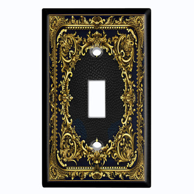 Couvercle de plaque d'interrupteur en métal; Bascule de taille standard 1 US - image imprimée du cadre royal