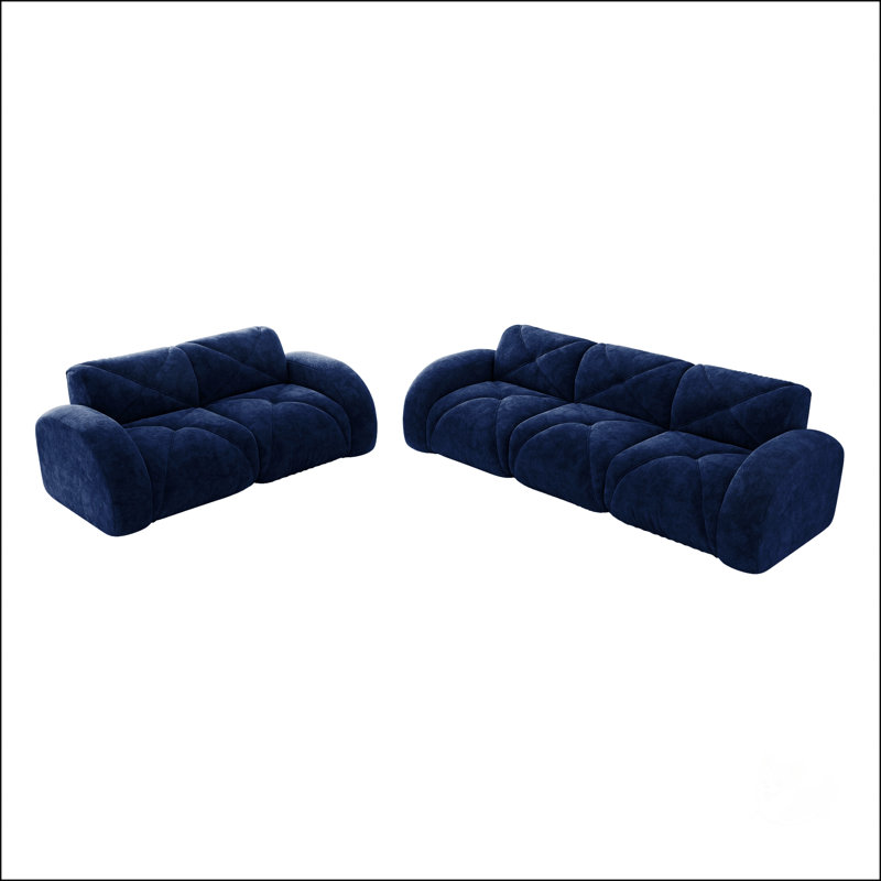 Ensemble de canapé avec canapé confortable surdimensionné, tissu de velours doux, éponge haute densité, aucun assemblage requis