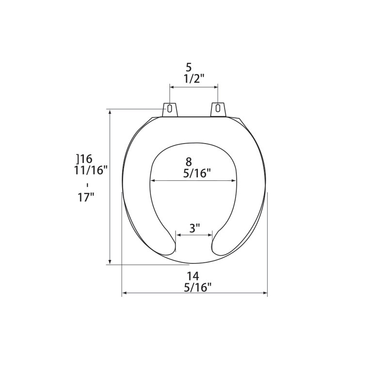 Round Toilet Seat and Lid