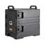 Porte-casseroles isotherme 81 pte - Boîte chaude à chargement frontal avec double boucles, chargeur frontal empilable pour la restauration et les restaurants (noir)