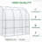 7' X 4' X 7' Outdoor Lean To Greenhouse, Walk-In Green House Plant Nursery With Roll-Up Window, PE Cover, White