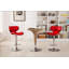 Tabouret de bar pivotant réglable avec base chromée-2144307006