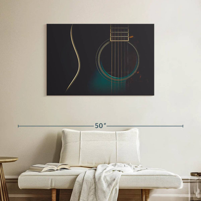 Guitare acoustique mate, H 26 po x l 39 po