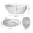 60" Freestanding Acrylic Tub Luxury Spacious Deep Soaker Bathtub