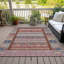 Machine Washable Indoor/Outdoor Meredith ACN2160 Striped Rug-1942291384