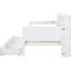 Lit de jour simple en blanc avec 3 grands tiroirs, bureau et ports - Construction en pin pour les tiroirs de détente et une chambre organisée-848562013-848562015