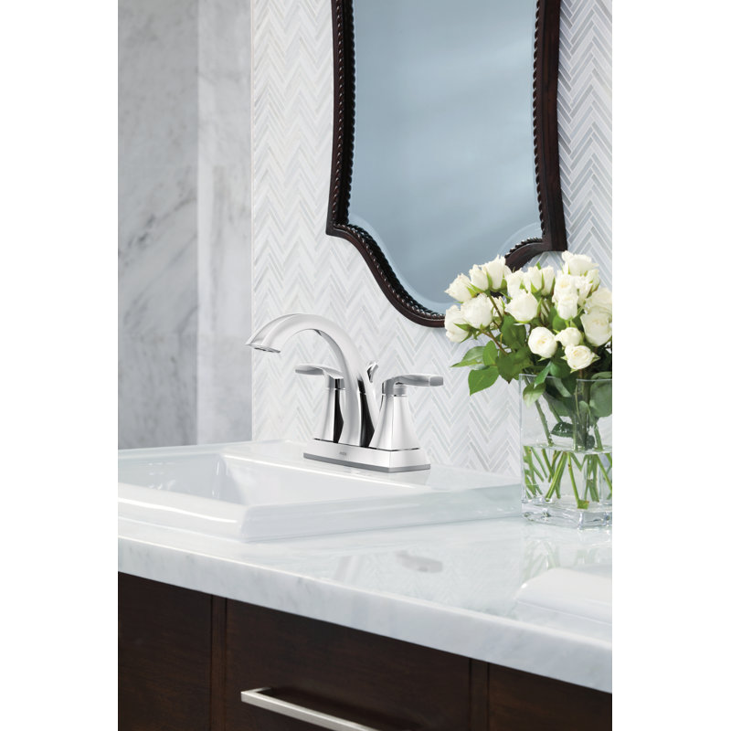 Robinet de salle de bain central avec drain Moen Voss, Chrome