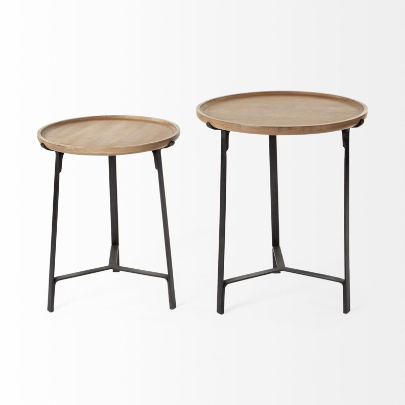 Solid Wood Nesting End Table
