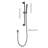28-Inch Slide Bar Handheld Shower With 59-Inch Hose - Adjustable Height Head Nozzles, Stainless Steel Matte Black And Adjustable, Nozzles Strong Finish