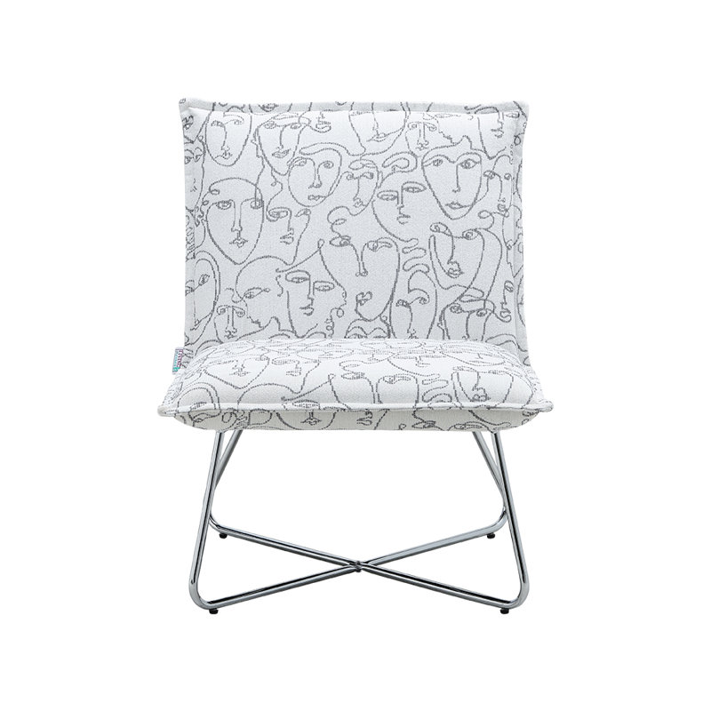 Upholstered Linen Lounge Chair