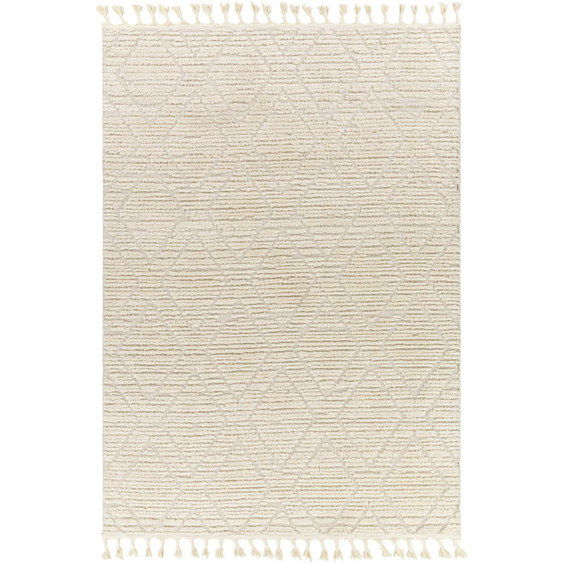  Power Loom Cream Rug, Rectangle 200 x 275cm