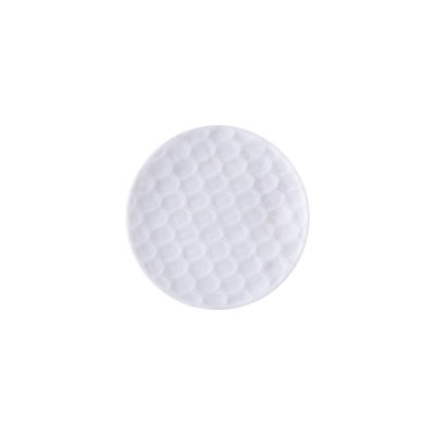 Plateau rond moyen en marbre blanc