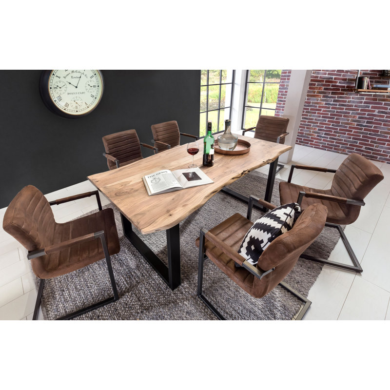 Farsund Dining Table, H77 x L180 x W90cm, Plate Antique, Black