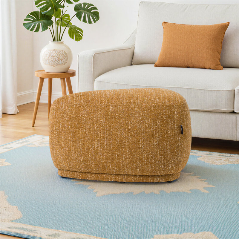 Repose-pieds Kartikeya, Bleu 100% polyester