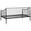 Matte Black Metal Twin Daybed Bed Frame