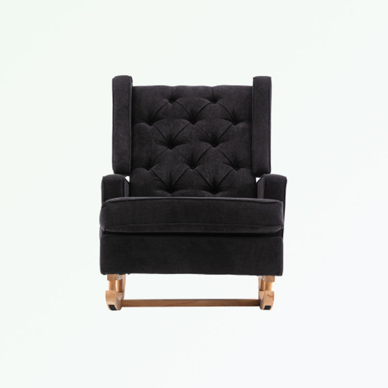 Chaise berçante Jayneen, Noir