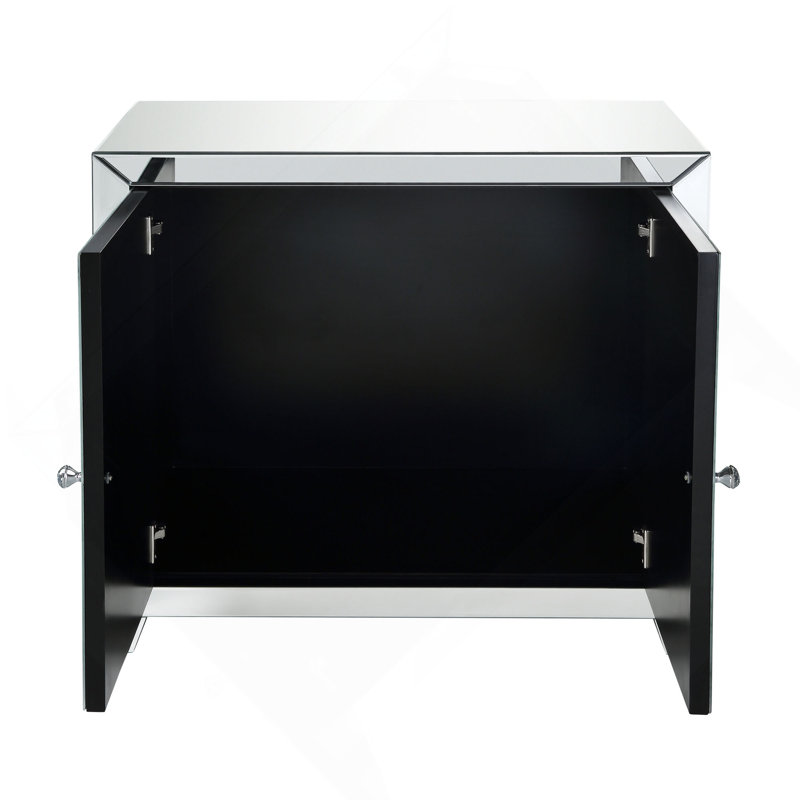 Console avec miroir et faux diamants