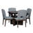Krutz Modern 5-Piece Extendable Round Dining Table Set with 16.2inch Removable Leaf-134293629