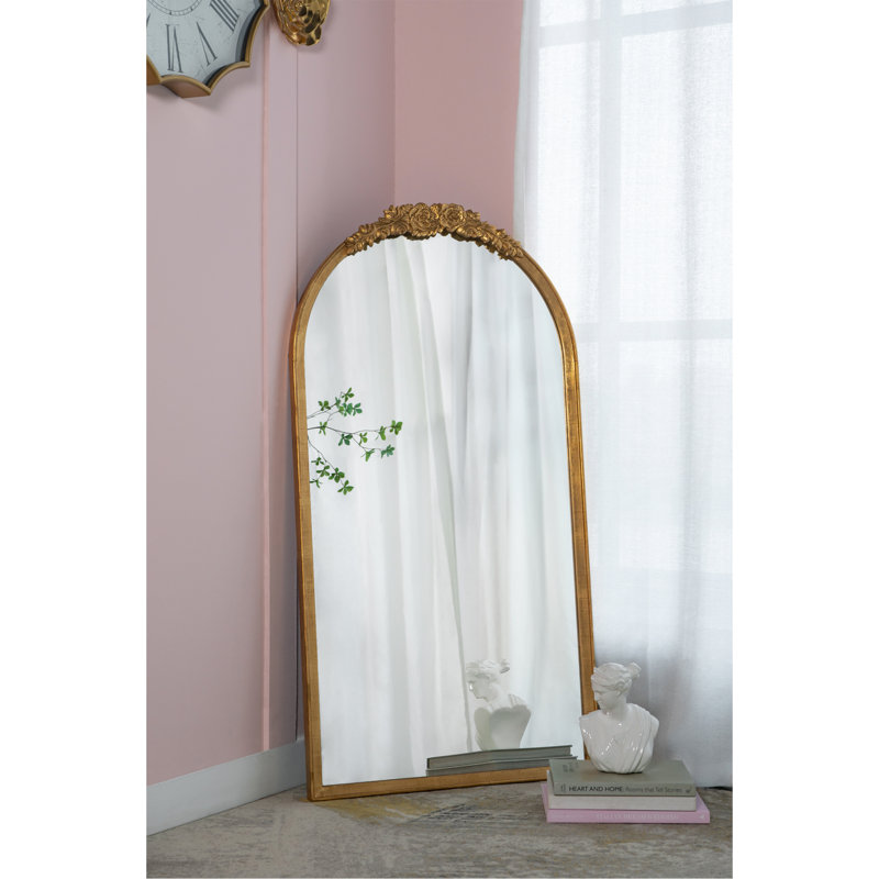 Miroir de plancher en bois 28 po x 53 po, miroir de maquillage complet