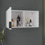 Pharmacie Kaser avec miroir et tablettes, avec option de position verticale ou horizontale, solution de rangement de salle de bain moderne, blanc