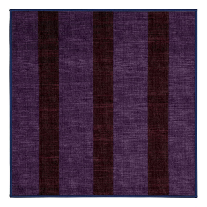 Tapis mauve lavable à la machine, Carré 5 pi