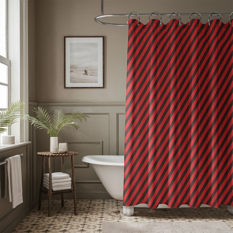 Ruby Romance- 1 Piece Standard Shower Curtain 0116, 74"H x 71"W