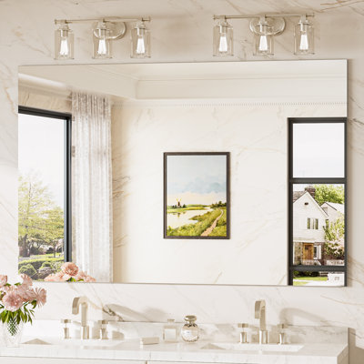 Frameless Tempered Glass Wall Mirror