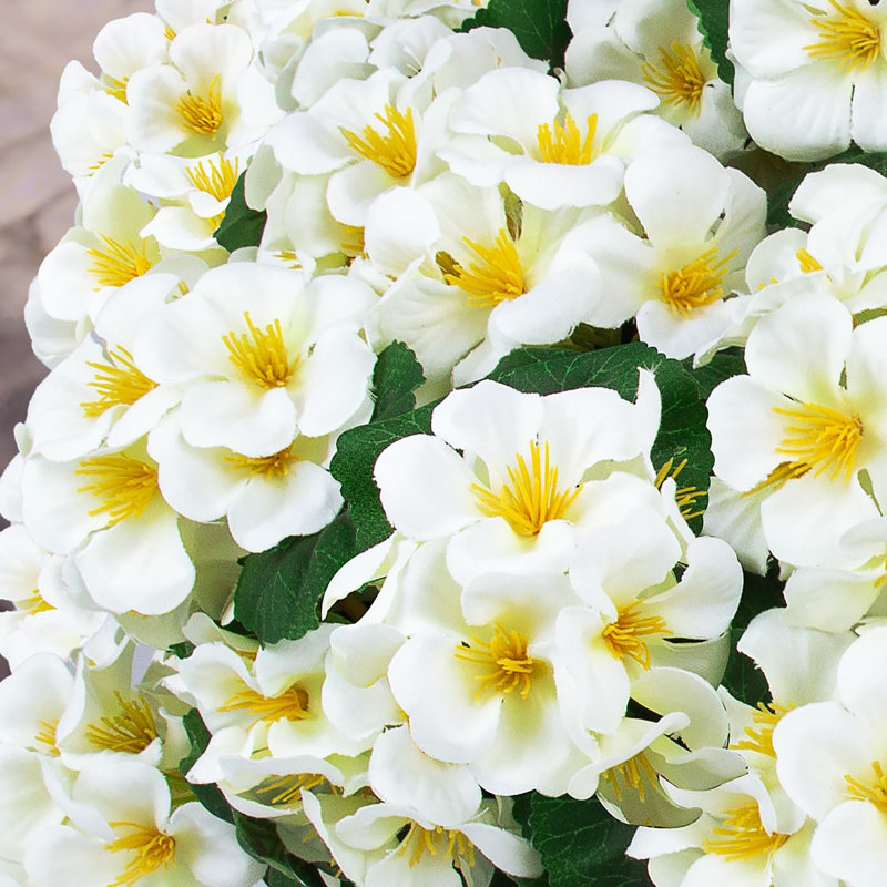Fleurs de géranium artificielles, 12 pièces pour illuminer les espaces intérieurs et extérieurs, Snow White