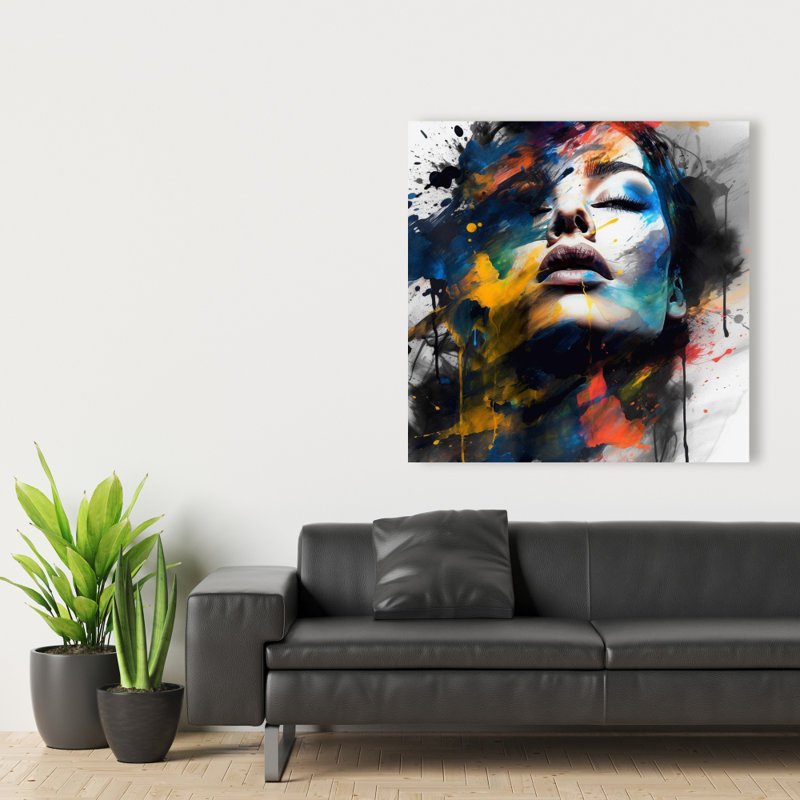 Painted Beauty - Blue Figurative Canvas for Home Decor