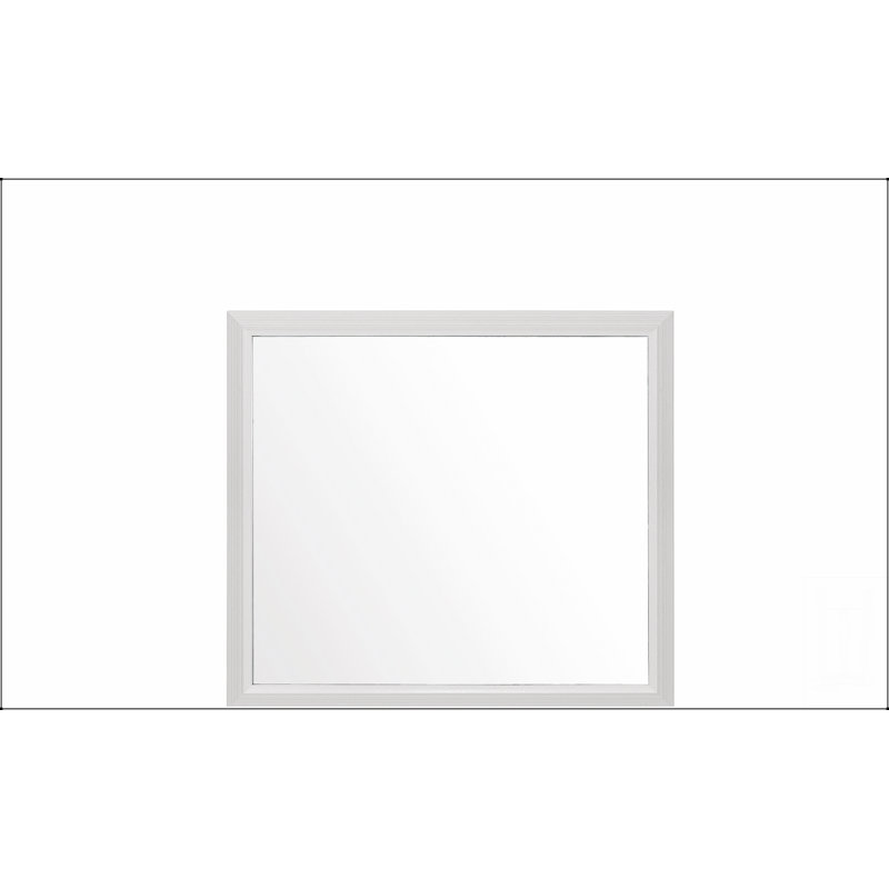 Miroir Mirage: Miroir mural élégant et élégant pour les intérieurs modernes, facile à installer et durable, Blanc