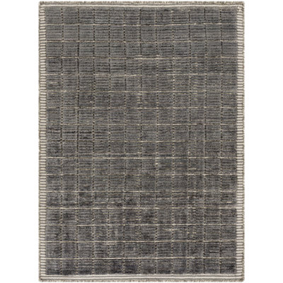 Tapis en mélange de laine tissé à la main Jacey 