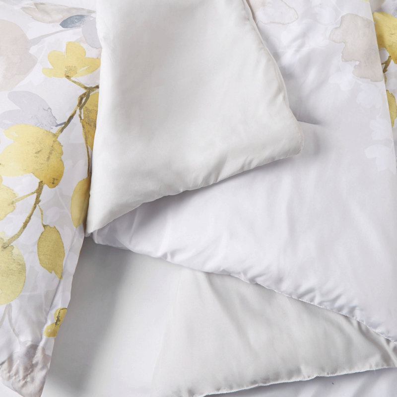 Ensemble d'édredon avec draps jaune simple TG