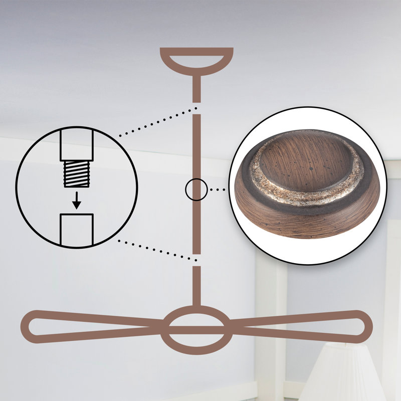 Ceiling Fan Downrod, 24" H x 0.75" W x 0.75" D, Volterra Bronze