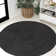 Zara Braided Coastal Cottage Round Jute Black Rug